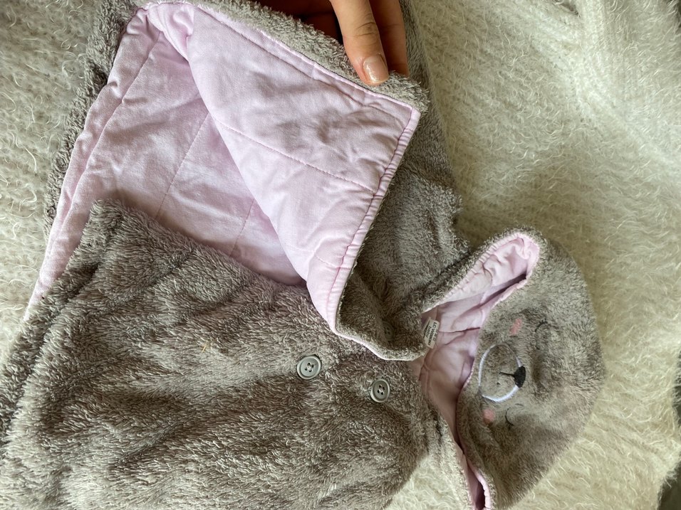 Kız Çocuk Gri Sıcak mont - Görsel 3