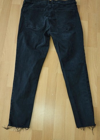 44 Beden Siyah Regular Fit Midi Kot Pantolon
