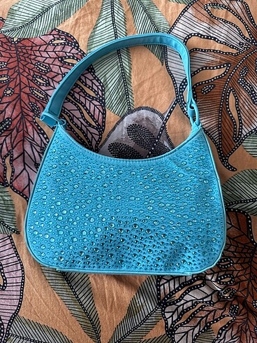 Primark Mavi Taşlı Çanta