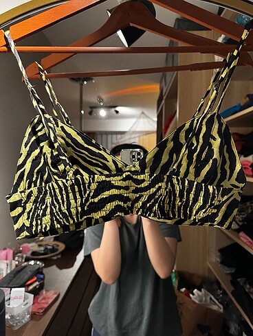 Koton Koton M Zebra Desenli Sarı Bralette
