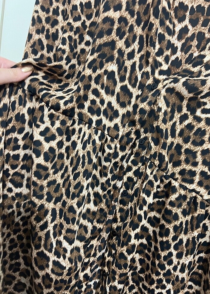 Zara Leopar Gömlek - Görsel 4