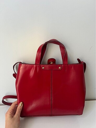 Zara Vintage Kırmızı Çanta - Görsel 2