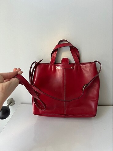 Zara Vintage Kırmızı Çanta - Görsel 3