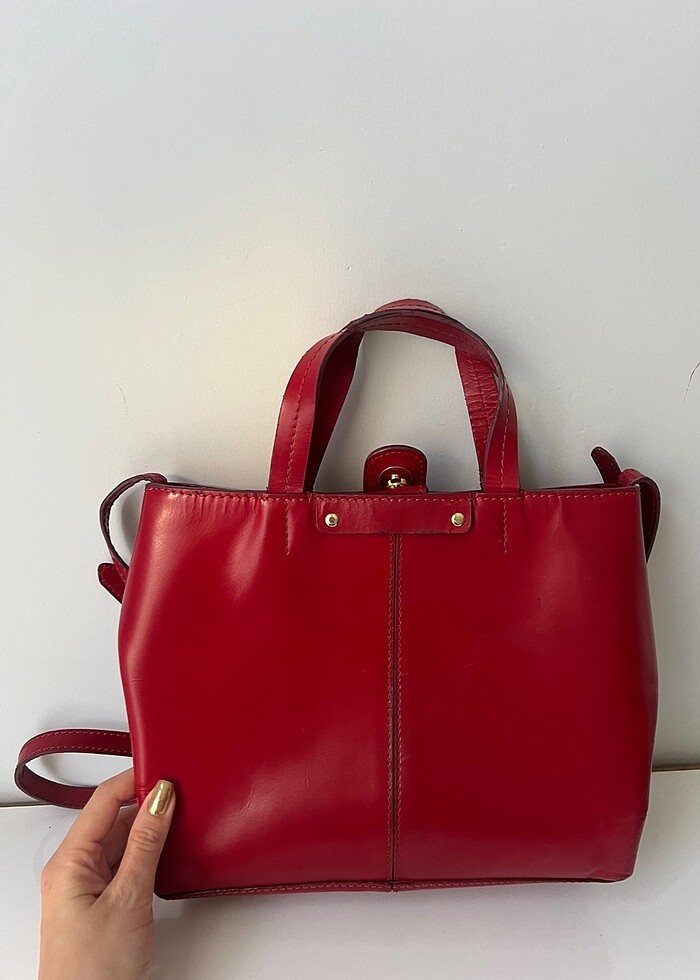 Zara Vintage Kırmızı Çanta - Görsel 2