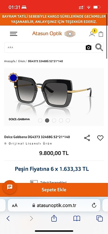 Dolce Gabbana Gözlük Siyah 4373 - Görsel 2