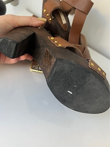 Mango Deri Platform Topuklu Ayakkabı - Görsel 7