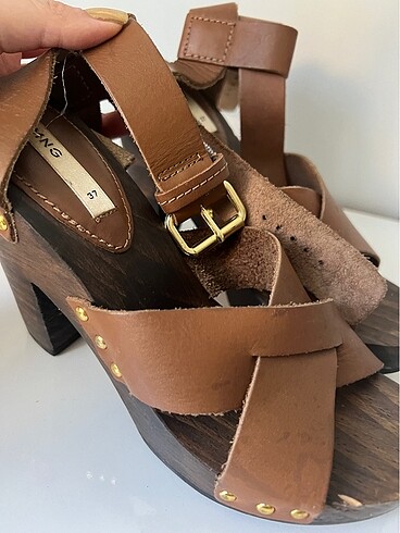 Mango Deri Platform Topuklu Ayakkabı - Görsel 6