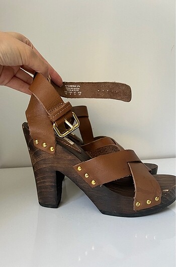 Mango Deri Platform Topuklu Ayakkabı - Görsel 8