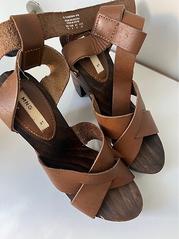 Mango Deri Platform Topuklu Ayakkabı - Görsel 5