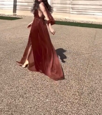 Abiye Nişan Yırtmaçlı Elbise - Görsel 5