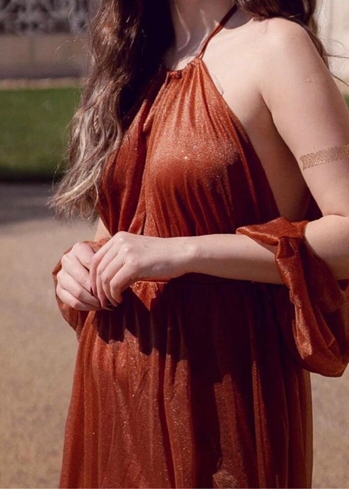 Abiye Nişan Yırtmaçlı Elbise - Görsel 2