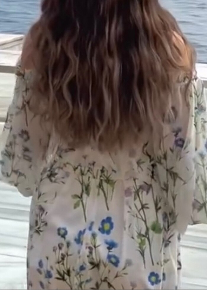 Çiçekli Kısa Çiçekli Abiye Günlük Elbise - Görsel 3