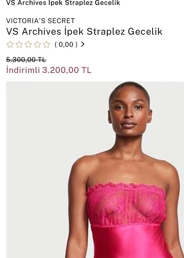 İpek Saten Victoria Secret Gecelik - Görsel 2