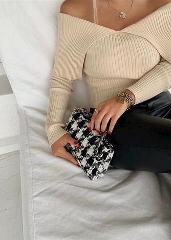 Zara kayık yaka şık bluz - Görsel 2