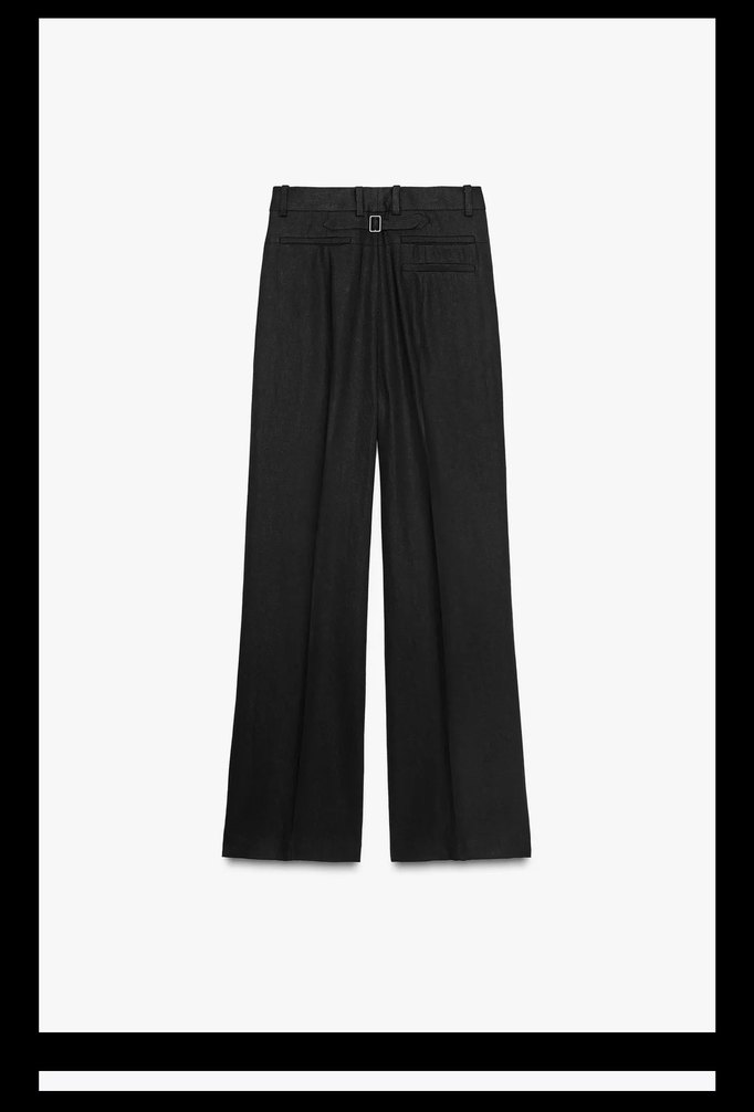 Zara siyah keten pantolon - Görsel 3