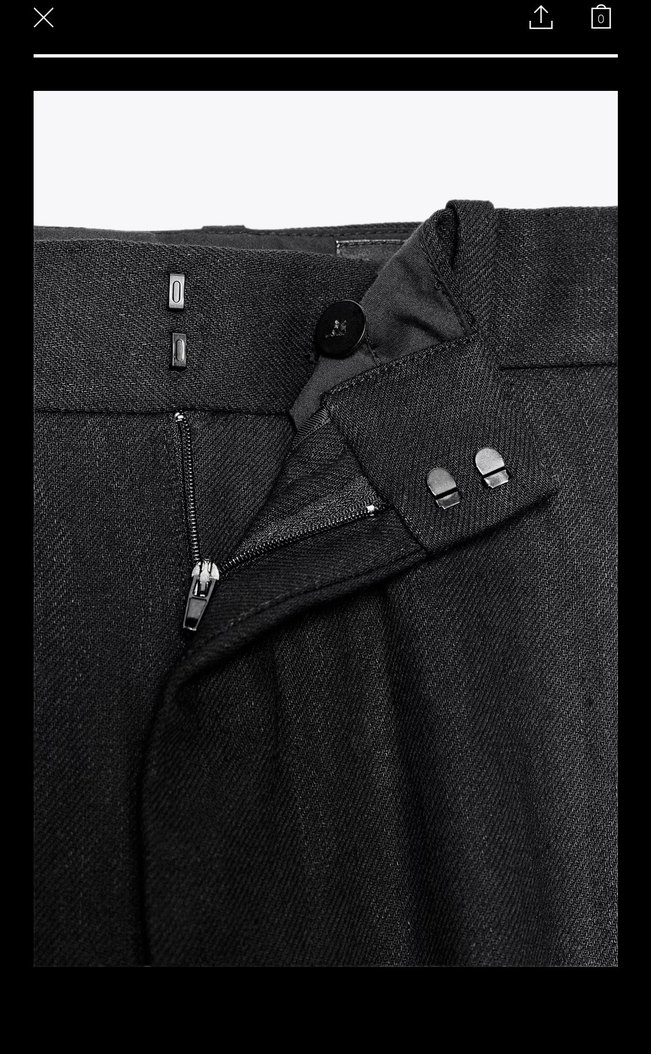 Zara siyah keten pantolon - Görsel 4