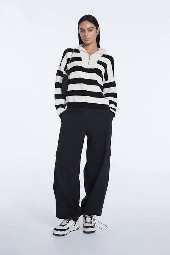 Stradivarius Çizgili kazak - Görsel 2