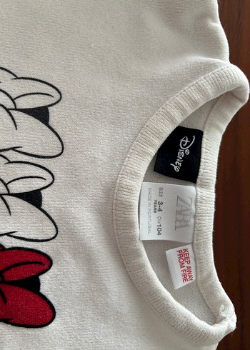 Kız Çocuk Beyaz Baskılı Sweatshirt - Görsel 3