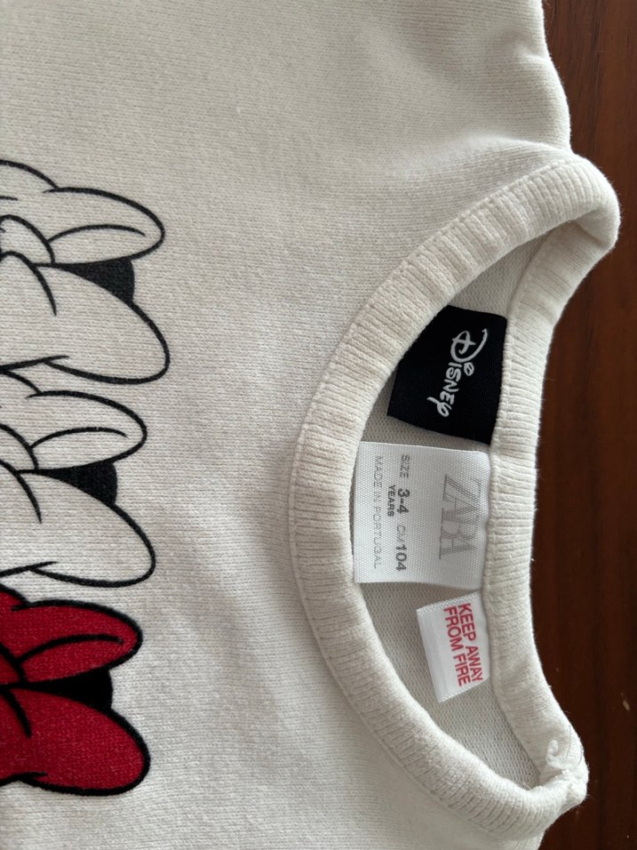 Kız Çocuk Beyaz Baskılı Sweatshirt - Görsel 3