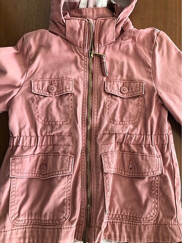 H&M 2-3 yaş Gül kurusu mont - Görsel 3