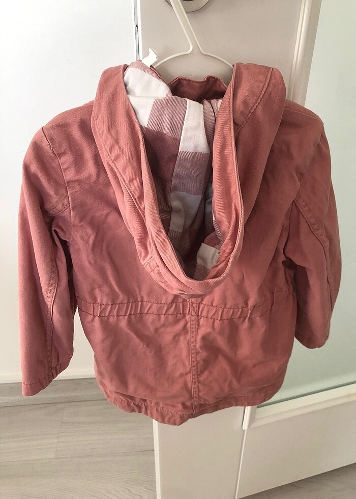 H&M 2-3 yaş Gül kurusu mont - Görsel 2