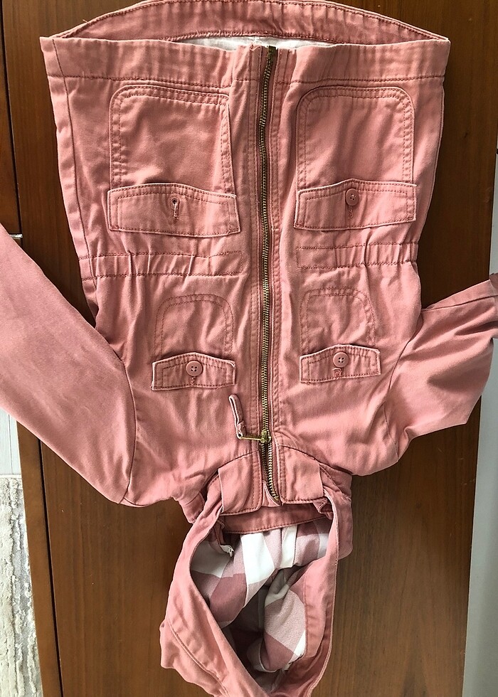 H&M 2-3 yaş Gül kurusu mont - Görsel 4