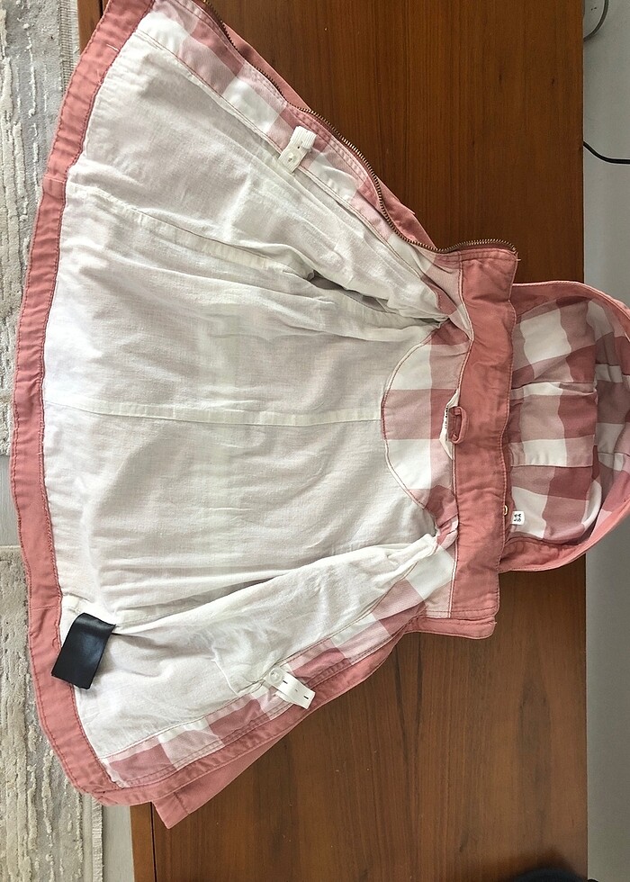 H&M 2-3 yaş Gül kurusu mont - Görsel 5