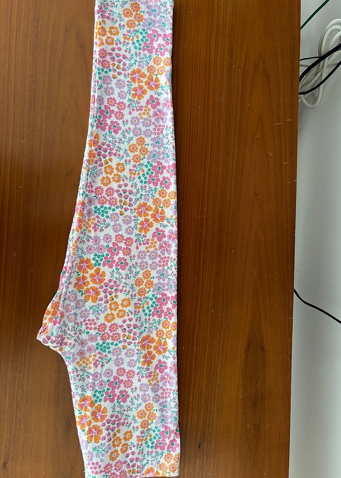 Çiçekli kız çocuklar tayt - Görsel 4