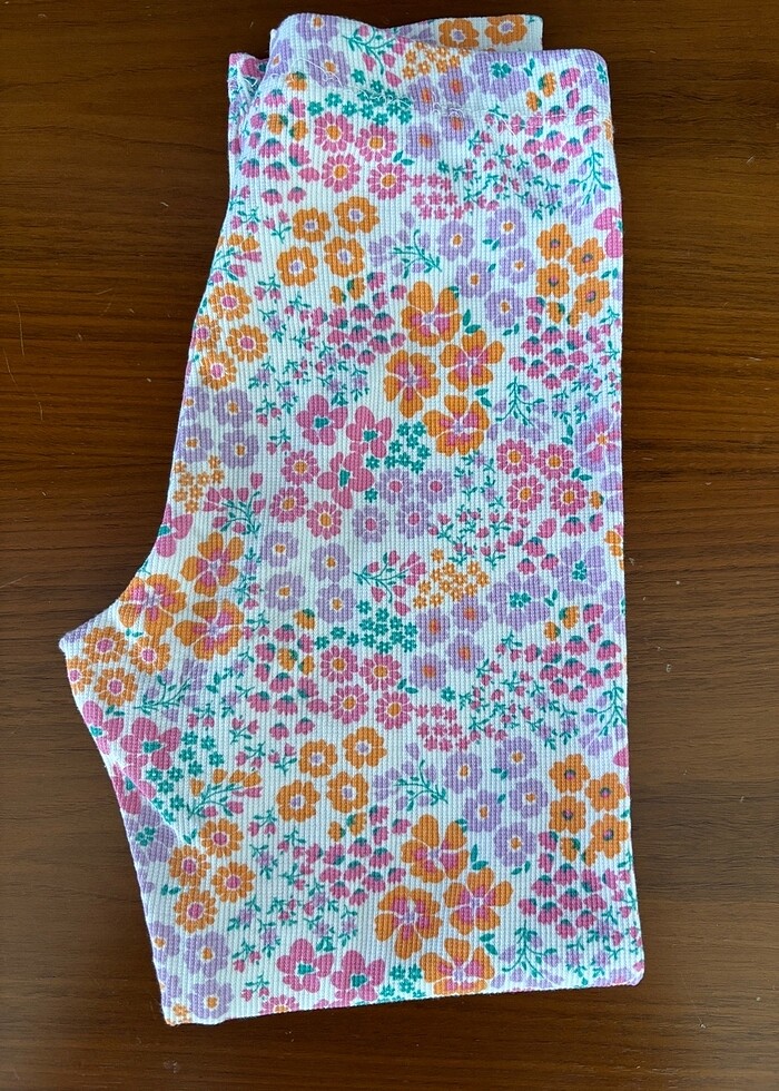 Çiçekli kız çocuklar tayt - Görsel 3