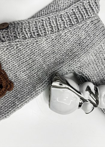 Erkek çocuk gri örme yelek - Görsel 5