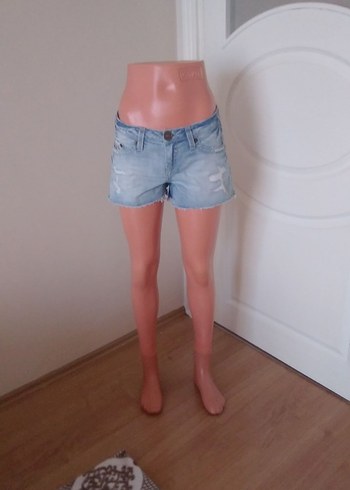 Diğer Kadın Açık Mavi Mini Denim Şort