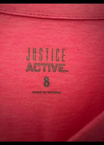 Amerika justice marka Pembe Uzun Kollu Kız Tişörtü Pul Detaylı - Görsel 4