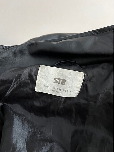 siyah deri mont - Görsel 3