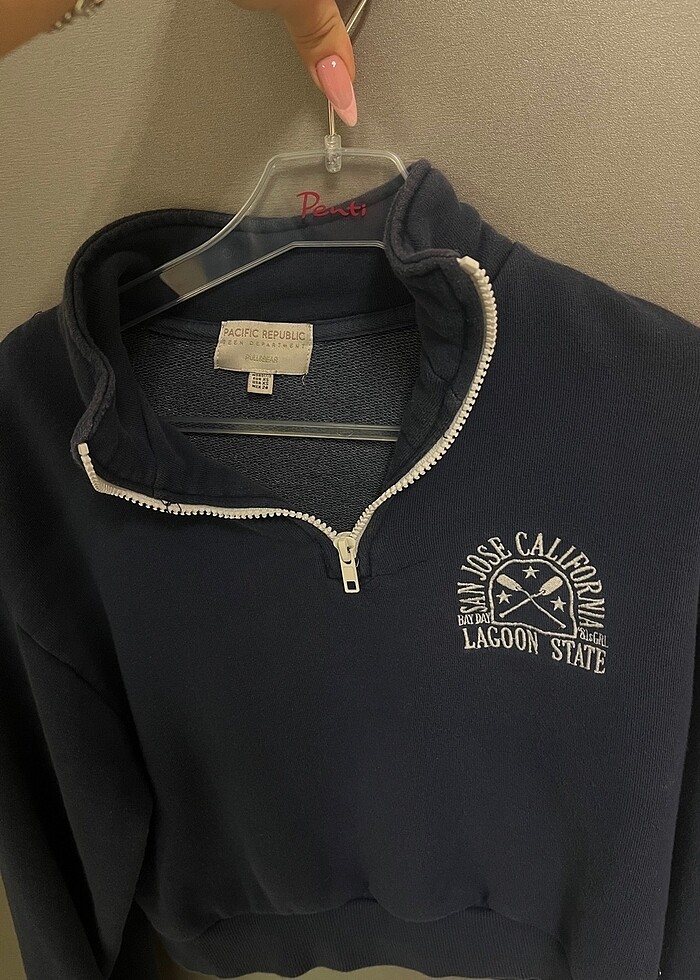 pull&bear crop sweatshirt - Görsel 4