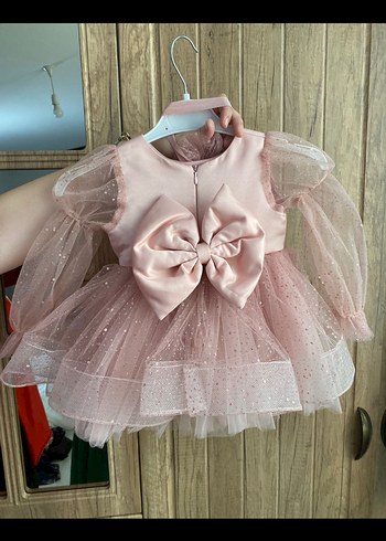 Pembe Kız Çocuk Fırfırlı Elbise - Görsel 6