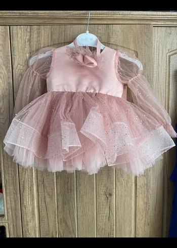 Pembe Kız Çocuk Fırfırlı Elbise - Görsel 2