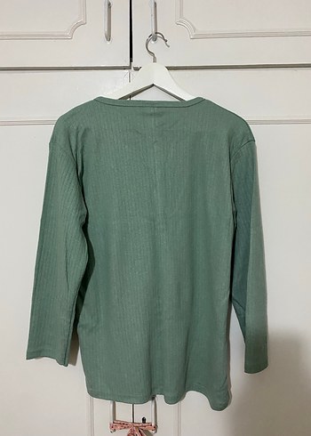 Yeşil Uzun Kollu Pijama Takımı - Görsel 4