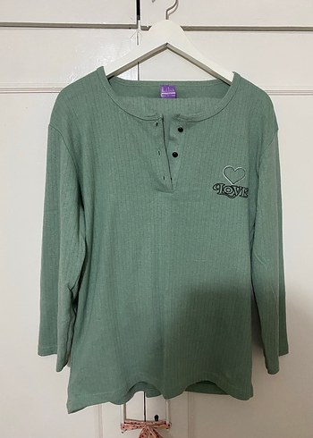 Yeşil Uzun Kollu Pijama Takımı - Görsel 7