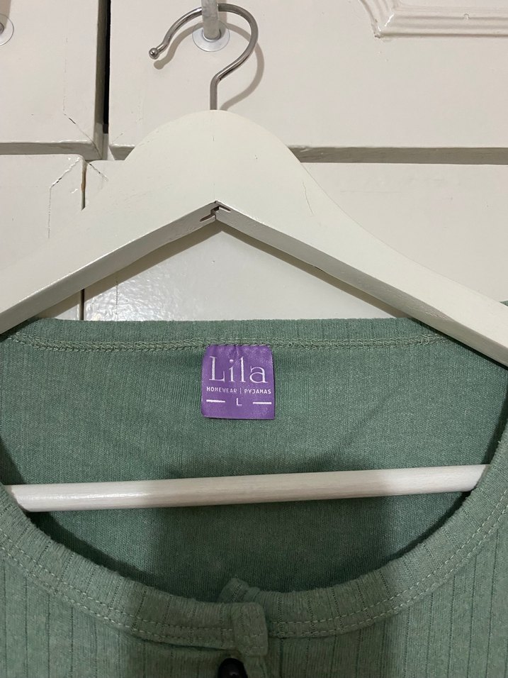 Yeşil Uzun Kollu Pijama Takımı - Görsel 2