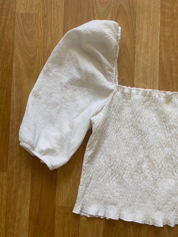 Beyaz Bohem Kadın Bluz - Görsel 3