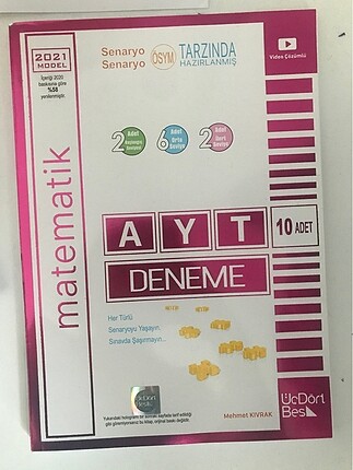 üçdörtbeş ayt matematik deneme