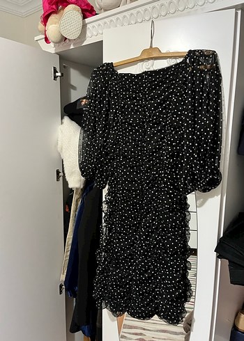 Zara Puantiyeli popüler elbise - Görsel 4