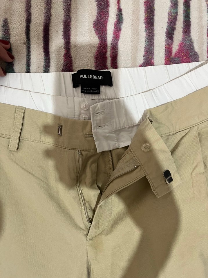 Bej Rahat Kesim Kadın Pantolon - Görsel 4