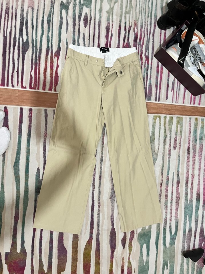 Bej Rahat Kesim Kadın Pantolon - Görsel 3