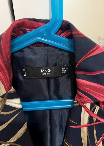 Çiçek Desenli Uzun Kadın Blazer Ceket - Görsel 4