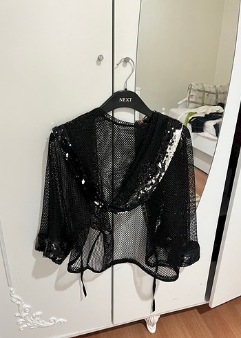 Siyah Pul Detaylı Kadın hırka - Görsel 4