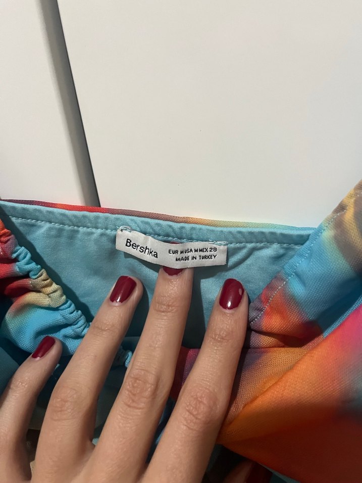 Kadın Çok Renkli büzgü detaylı Mini Büstiyer - Görsel 2