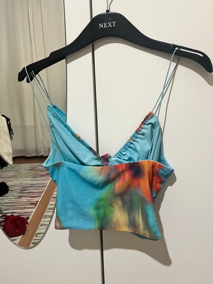 Kadın Çok Renkli büzgü detaylı Mini Büstiyer - Görsel 3