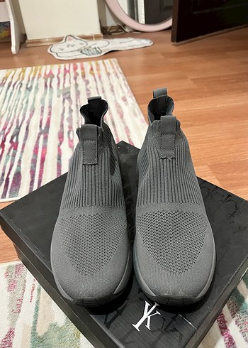 Gri Örgü unisex Spor Ayakkabı - Görsel 5