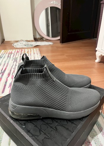 Gri Örgü unisex Spor Ayakkabı - Görsel 3